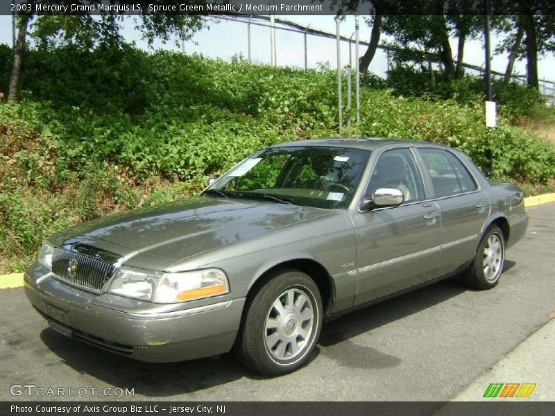 Spruce Green Metallic / Medium Parchment 2003 Mercury Grand Marquis LS