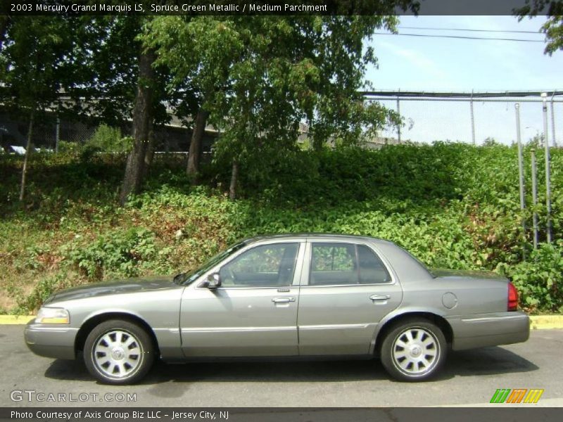 Spruce Green Metallic / Medium Parchment 2003 Mercury Grand Marquis LS