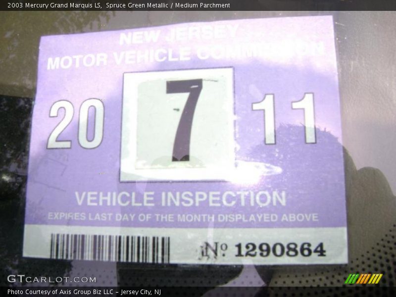 Spruce Green Metallic / Medium Parchment 2003 Mercury Grand Marquis LS
