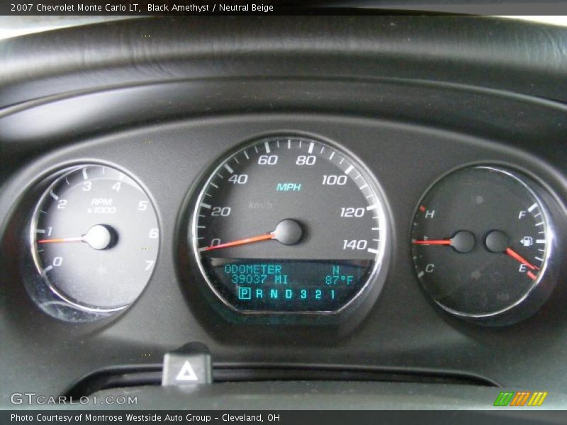 Black Amethyst / Neutral Beige 2007 Chevrolet Monte Carlo LT