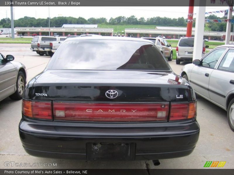 Black / Beige 1994 Toyota Camry LE Sedan