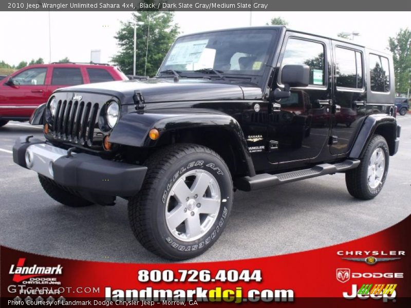 Black / Dark Slate Gray/Medium Slate Gray 2010 Jeep Wrangler Unlimited Sahara 4x4