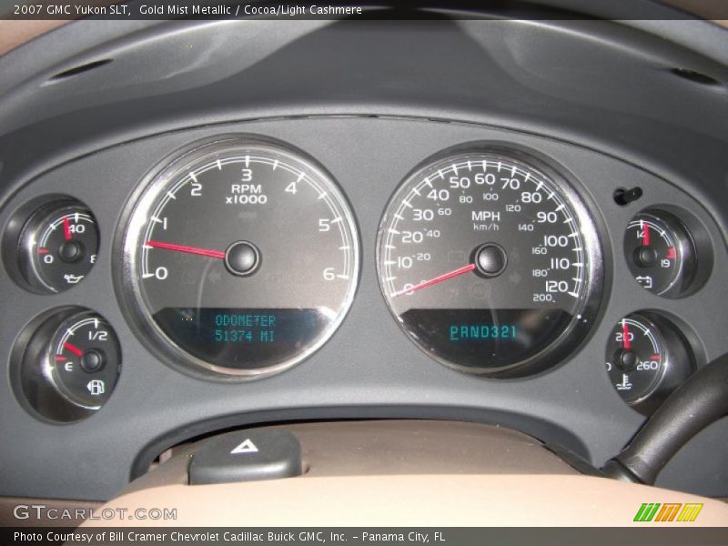Gold Mist Metallic / Cocoa/Light Cashmere 2007 GMC Yukon SLT