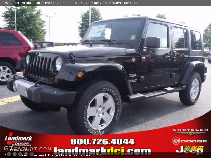 Black / Dark Slate Gray/Medium Slate Gray 2010 Jeep Wrangler Unlimited Sahara 4x4