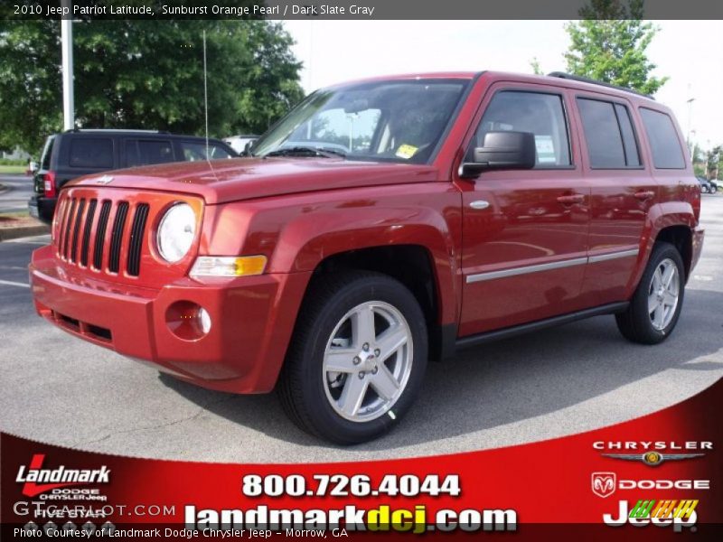 Sunburst Orange Pearl / Dark Slate Gray 2010 Jeep Patriot Latitude