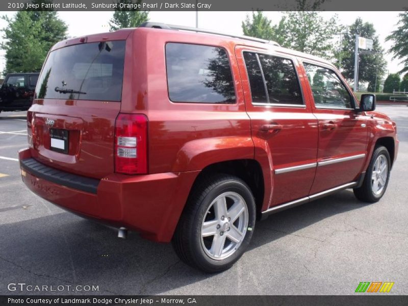 Sunburst Orange Pearl / Dark Slate Gray 2010 Jeep Patriot Latitude