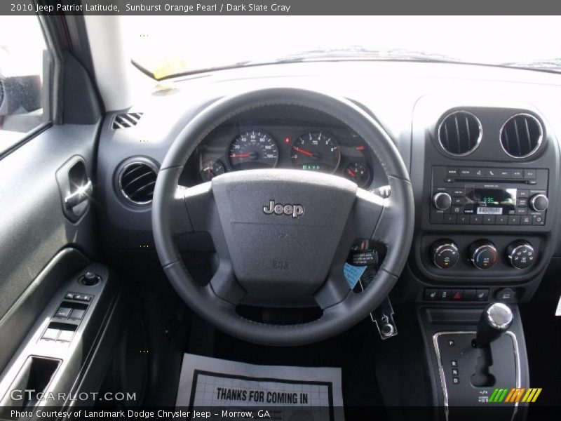 Sunburst Orange Pearl / Dark Slate Gray 2010 Jeep Patriot Latitude
