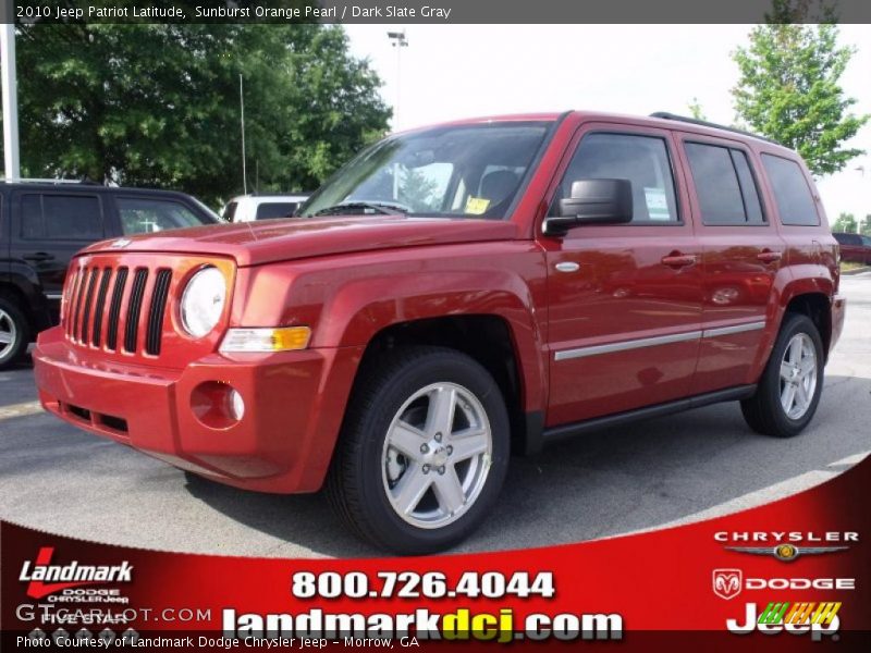 Sunburst Orange Pearl / Dark Slate Gray 2010 Jeep Patriot Latitude