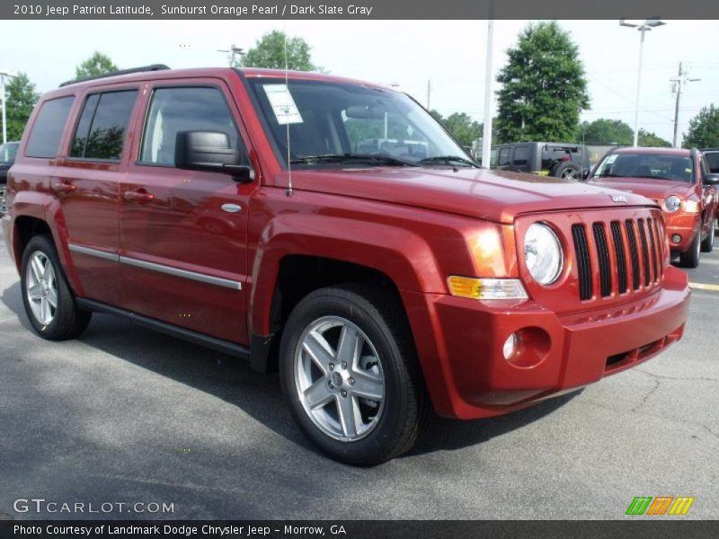 Sunburst Orange Pearl / Dark Slate Gray 2010 Jeep Patriot Latitude