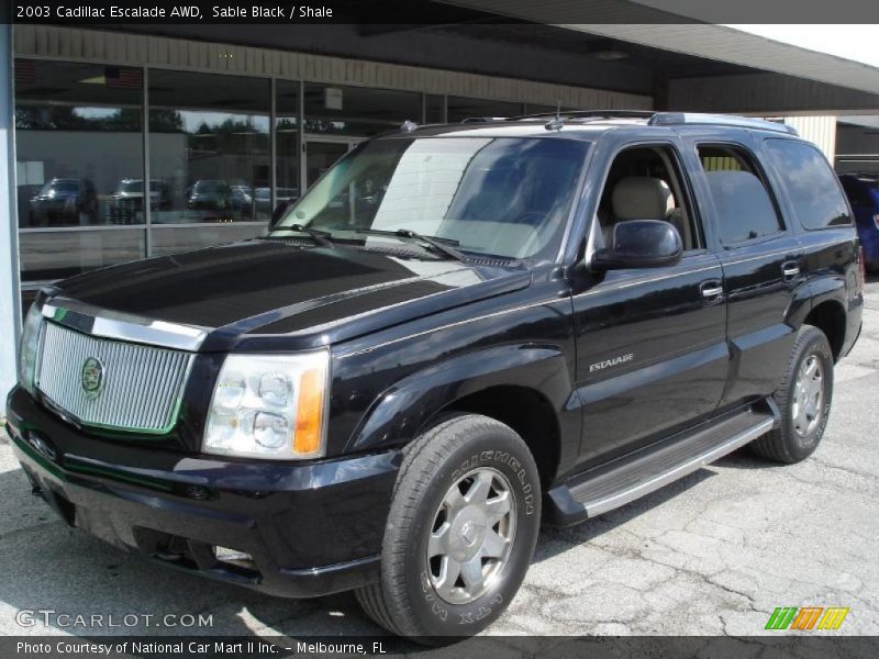 Sable Black / Shale 2003 Cadillac Escalade AWD