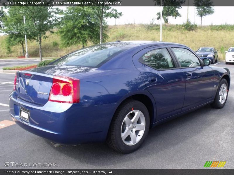 Deep Water Blue Pearl / Dark Slate Gray 2010 Dodge Charger 3.5L