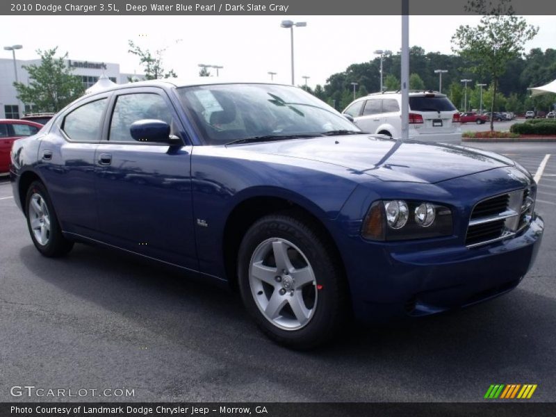 Deep Water Blue Pearl / Dark Slate Gray 2010 Dodge Charger 3.5L