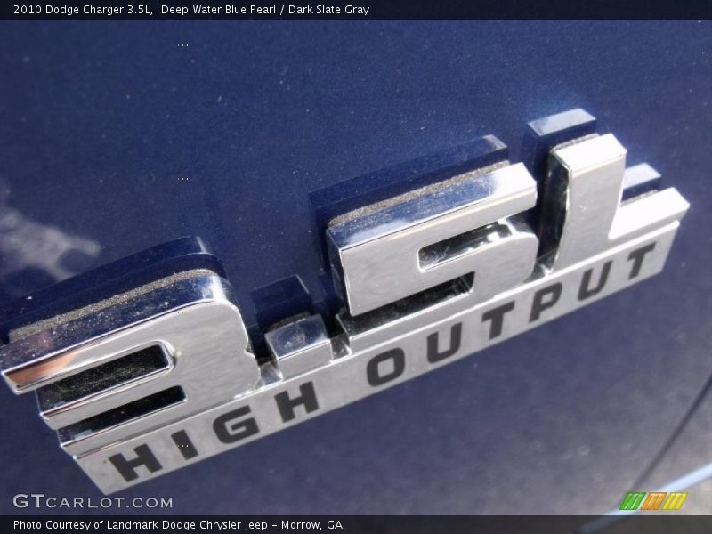 Deep Water Blue Pearl / Dark Slate Gray 2010 Dodge Charger 3.5L