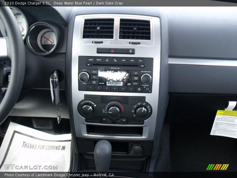 Deep Water Blue Pearl / Dark Slate Gray 2010 Dodge Charger 3.5L