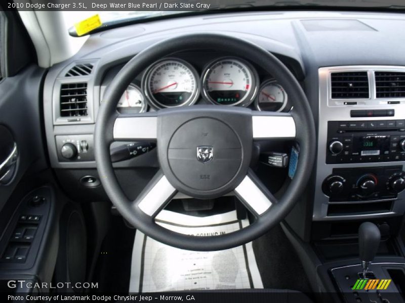 Deep Water Blue Pearl / Dark Slate Gray 2010 Dodge Charger 3.5L
