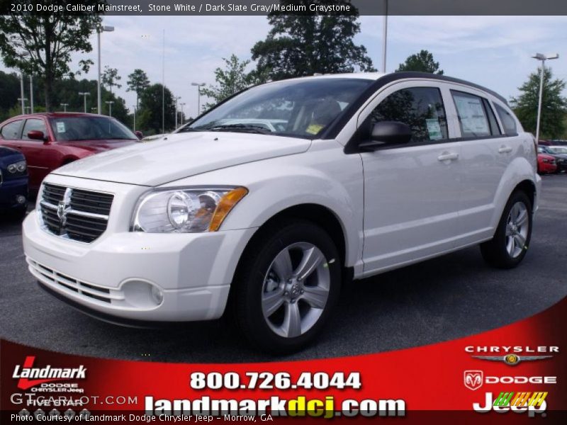 Stone White / Dark Slate Gray/Medium Graystone 2010 Dodge Caliber Mainstreet