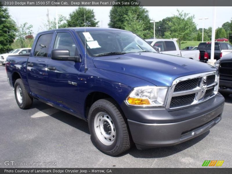 Deep Water Blue Pearl / Dark Slate Gray 2010 Dodge Ram 1500 ST Crew Cab