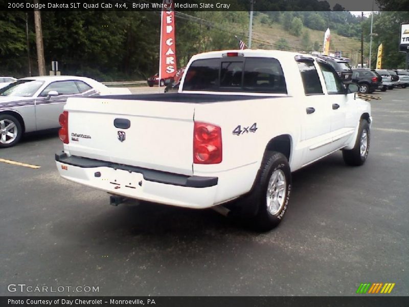 Bright White / Medium Slate Gray 2006 Dodge Dakota SLT Quad Cab 4x4