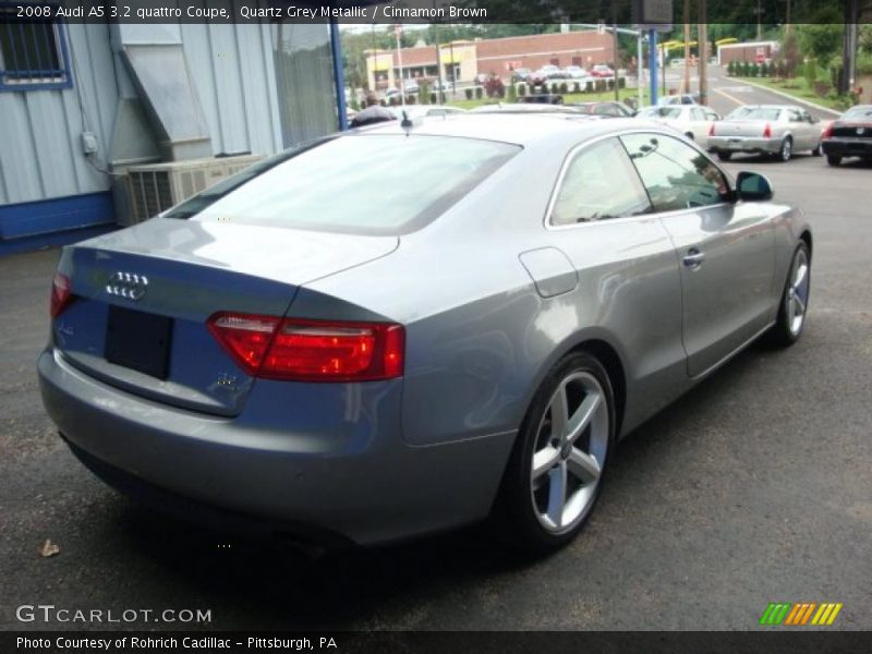 Quartz Grey Metallic / Cinnamon Brown 2008 Audi A5 3.2 quattro Coupe