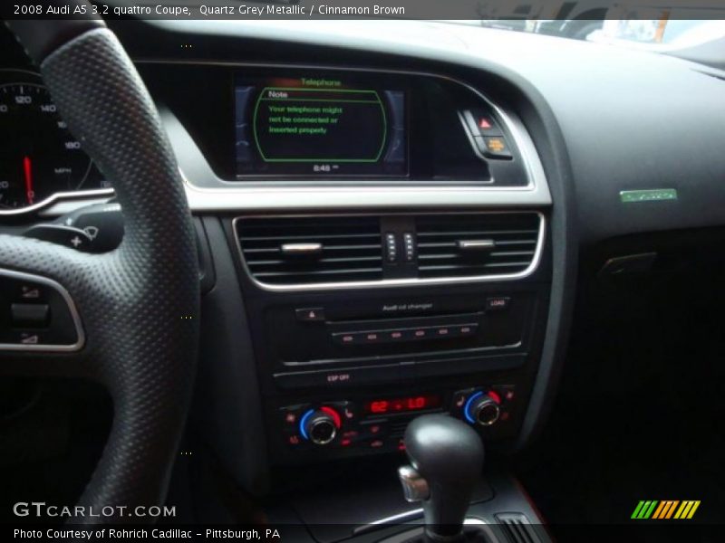 Quartz Grey Metallic / Cinnamon Brown 2008 Audi A5 3.2 quattro Coupe