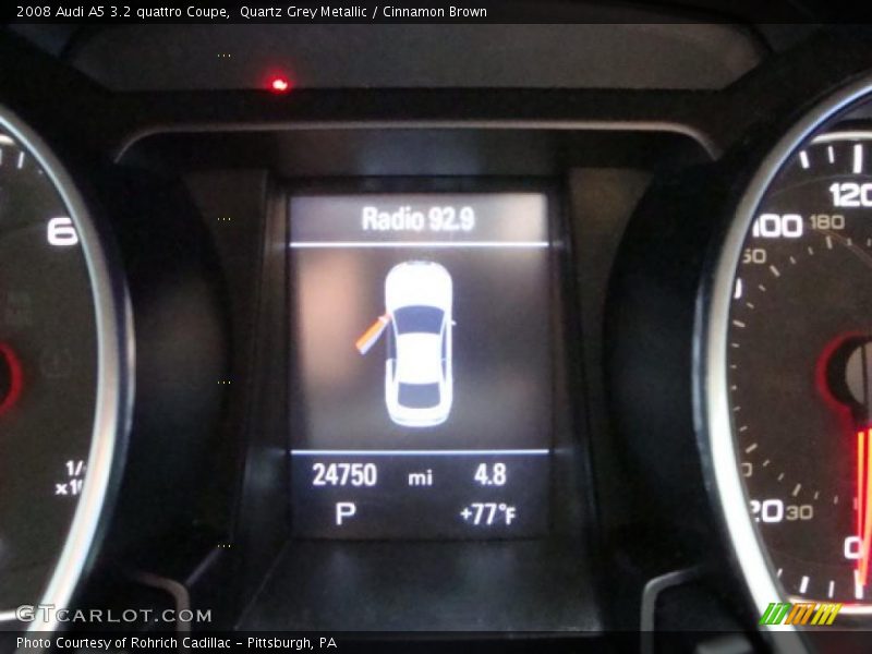 Quartz Grey Metallic / Cinnamon Brown 2008 Audi A5 3.2 quattro Coupe