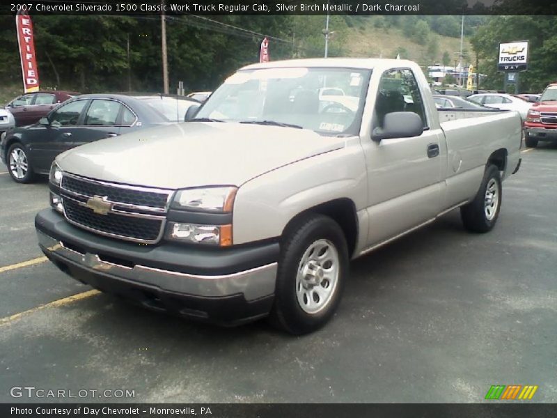 Silver Birch Metallic / Dark Charcoal 2007 Chevrolet Silverado 1500 Classic Work Truck Regular Cab