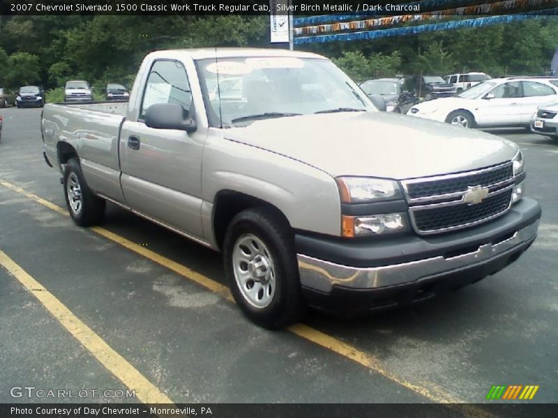 Silver Birch Metallic / Dark Charcoal 2007 Chevrolet Silverado 1500 Classic Work Truck Regular Cab