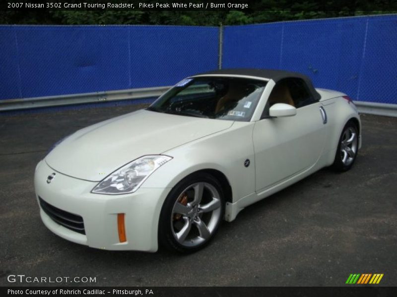 Pikes Peak White Pearl / Burnt Orange 2007 Nissan 350Z Grand Touring Roadster