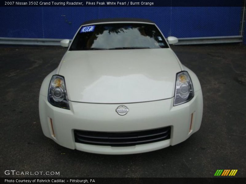 Pikes Peak White Pearl / Burnt Orange 2007 Nissan 350Z Grand Touring Roadster