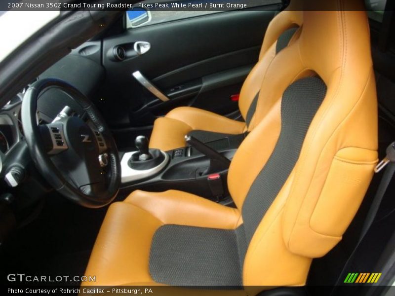 Pikes Peak White Pearl / Burnt Orange 2007 Nissan 350Z Grand Touring Roadster