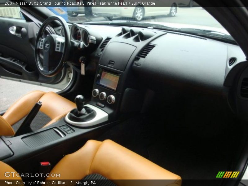 Pikes Peak White Pearl / Burnt Orange 2007 Nissan 350Z Grand Touring Roadster