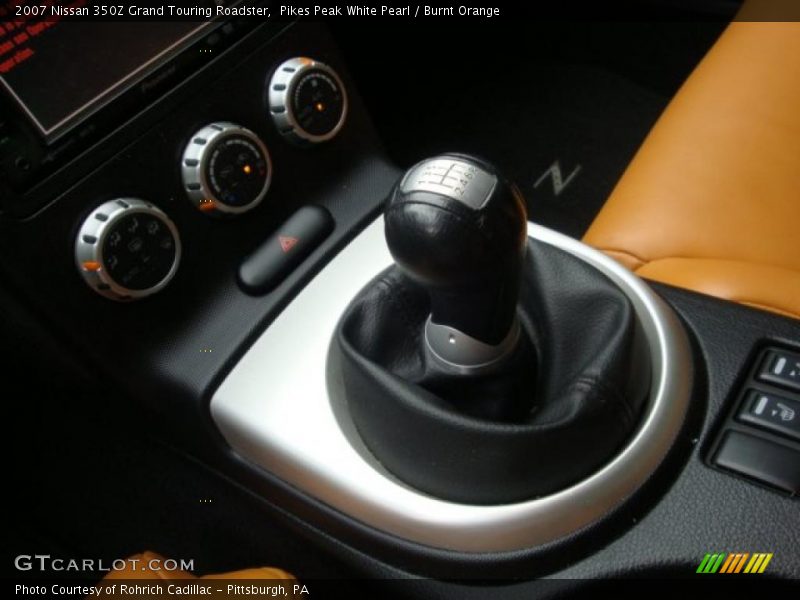 Pikes Peak White Pearl / Burnt Orange 2007 Nissan 350Z Grand Touring Roadster