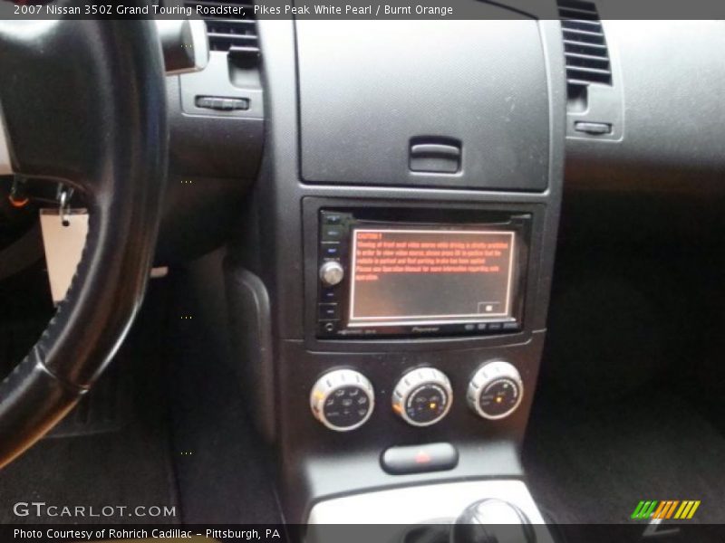 Pikes Peak White Pearl / Burnt Orange 2007 Nissan 350Z Grand Touring Roadster