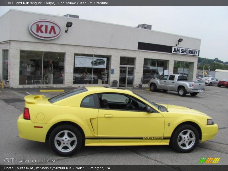 Zinc Yellow / Medium Graphite 2003 Ford Mustang V6 Coupe