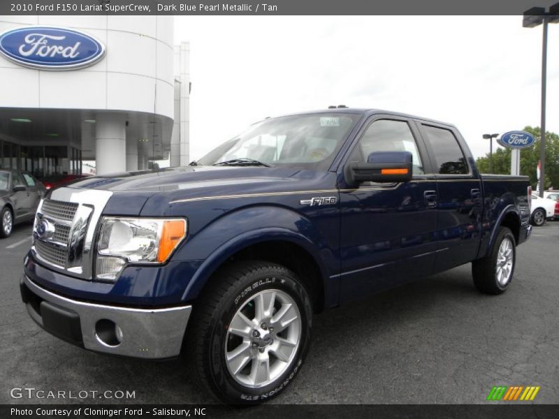 Dark Blue Pearl Metallic / Tan 2010 Ford F150 Lariat SuperCrew