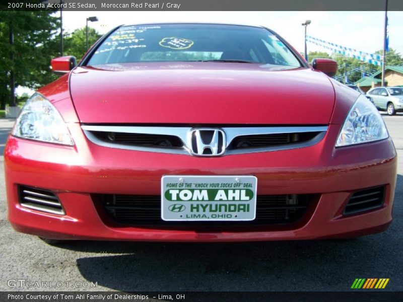 Moroccan Red Pearl / Gray 2007 Honda Accord SE Sedan