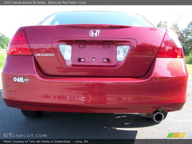 Moroccan Red Pearl / Gray 2007 Honda Accord SE Sedan