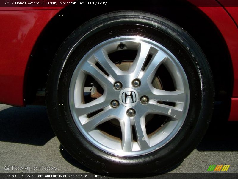 Moroccan Red Pearl / Gray 2007 Honda Accord SE Sedan