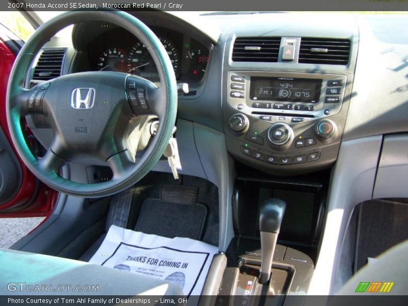 Moroccan Red Pearl / Gray 2007 Honda Accord SE Sedan