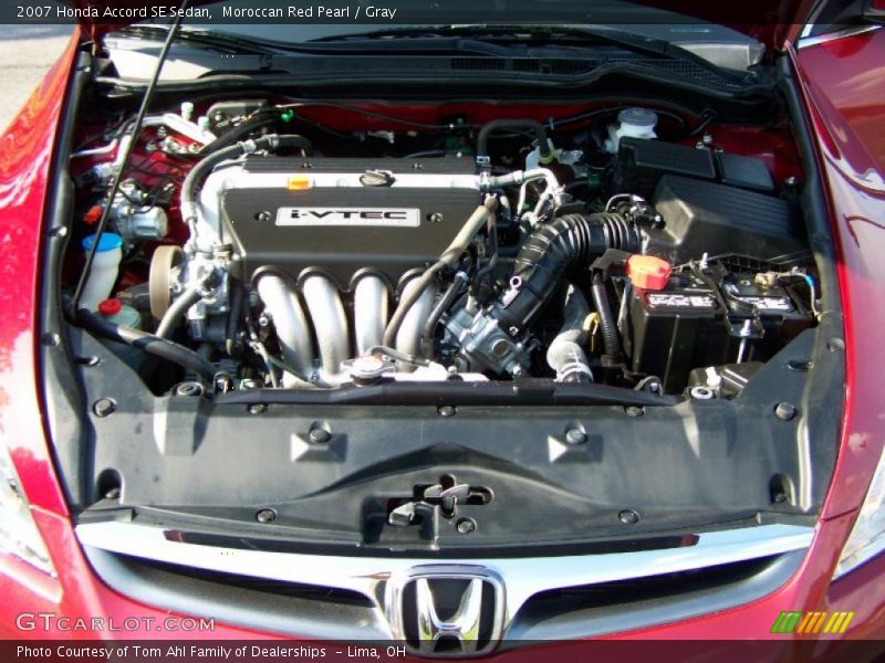 Moroccan Red Pearl / Gray 2007 Honda Accord SE Sedan
