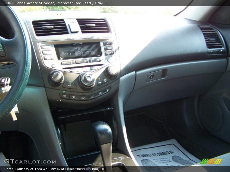 Moroccan Red Pearl / Gray 2007 Honda Accord SE Sedan