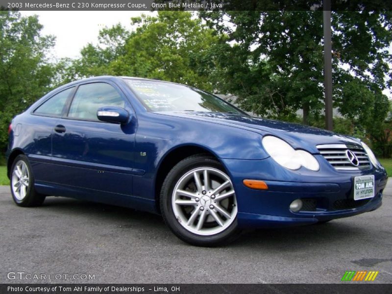 Orion Blue Metallic / Java 2003 Mercedes-Benz C 230 Kompressor Coupe