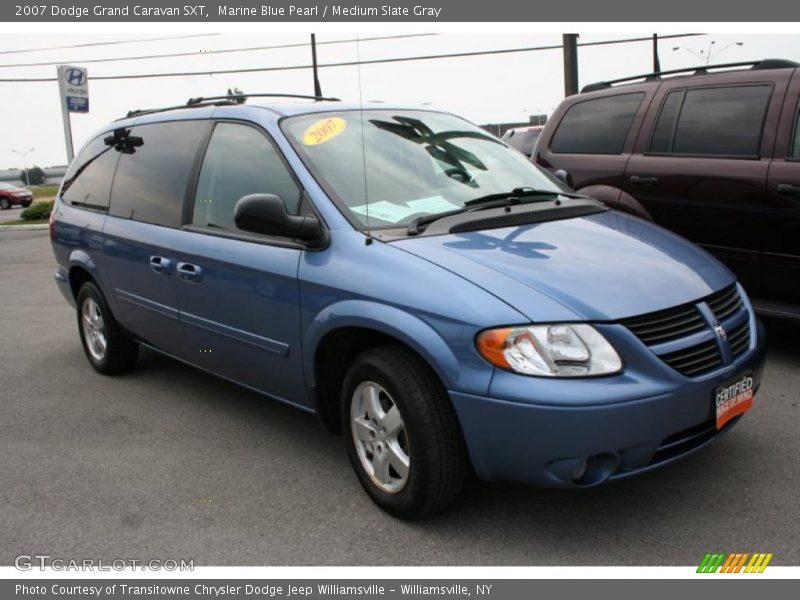 Marine Blue Pearl / Medium Slate Gray 2007 Dodge Grand Caravan SXT