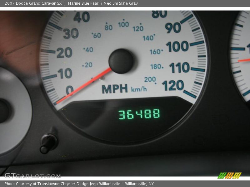 Marine Blue Pearl / Medium Slate Gray 2007 Dodge Grand Caravan SXT