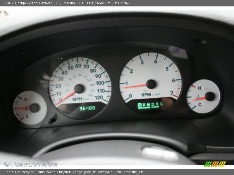 Marine Blue Pearl / Medium Slate Gray 2007 Dodge Grand Caravan SXT