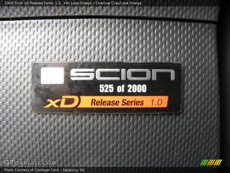 Hot Lava Orange / Charcoal Gray/Lava Orange 2008 Scion xD Release Series 1.0