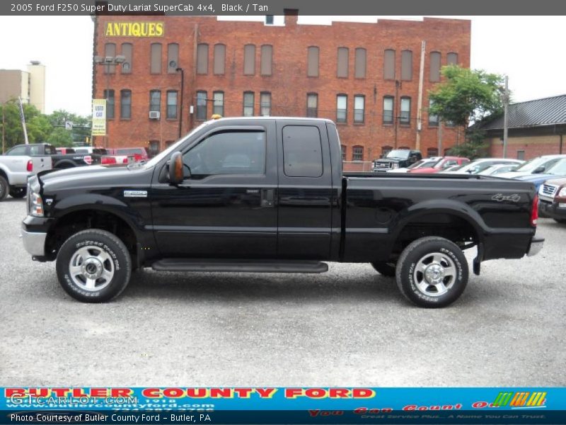 Black / Tan 2005 Ford F250 Super Duty Lariat SuperCab 4x4