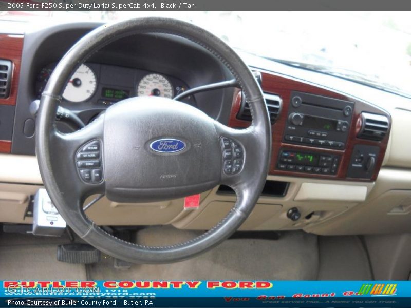 Black / Tan 2005 Ford F250 Super Duty Lariat SuperCab 4x4