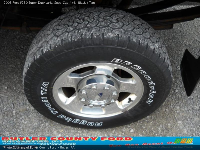 Black / Tan 2005 Ford F250 Super Duty Lariat SuperCab 4x4