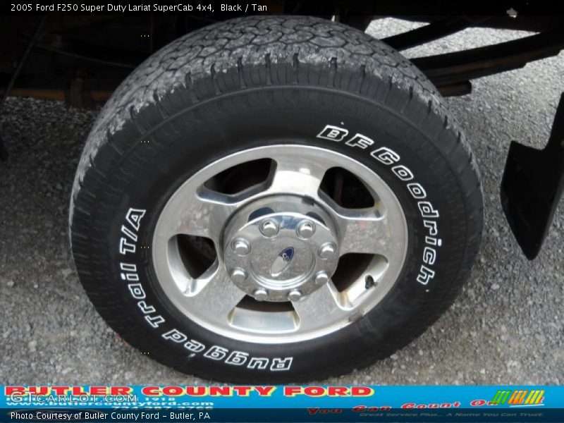 Black / Tan 2005 Ford F250 Super Duty Lariat SuperCab 4x4